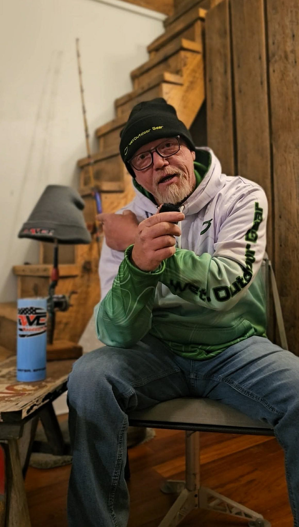 PRE-ORDER - Black WET. Echo-Line Winter Hoodie